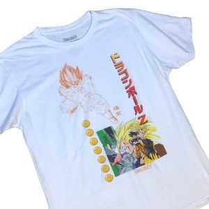 Dragonball Z Graphic Tee Shirt Men’s Large White Short Sleeve Toei Animation Top